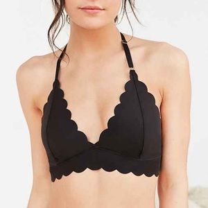Halter Scalloped Bikini Top